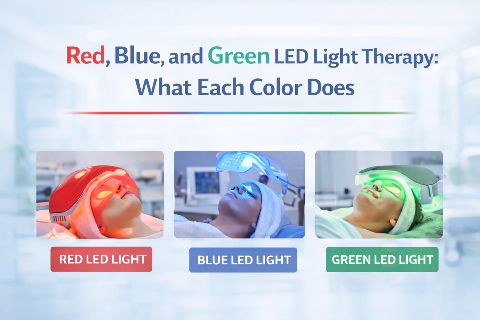 Red, Blue, and Green LED Light Therapy: What Each Color Does